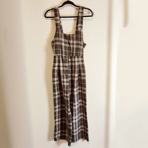 Plaid Wool Jumpsuit